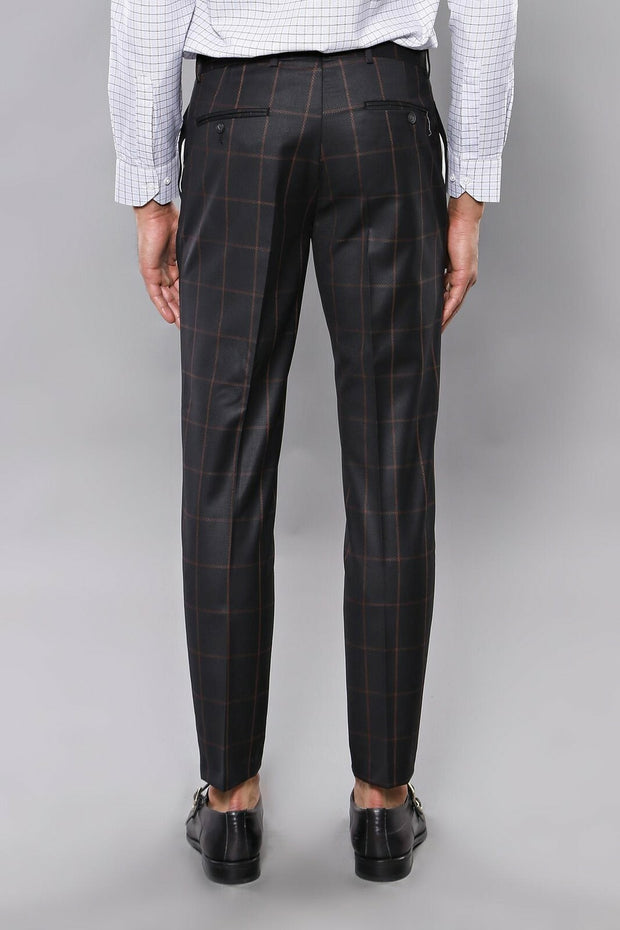 Plaid Black Trousers | Wessi 3-piece-suit, 30, Black, Casual, Checked, Daily, Modern Fit, Patterned, Plaid, Slim Fit, Trouser, Trousers TrouserTrousers - wessi