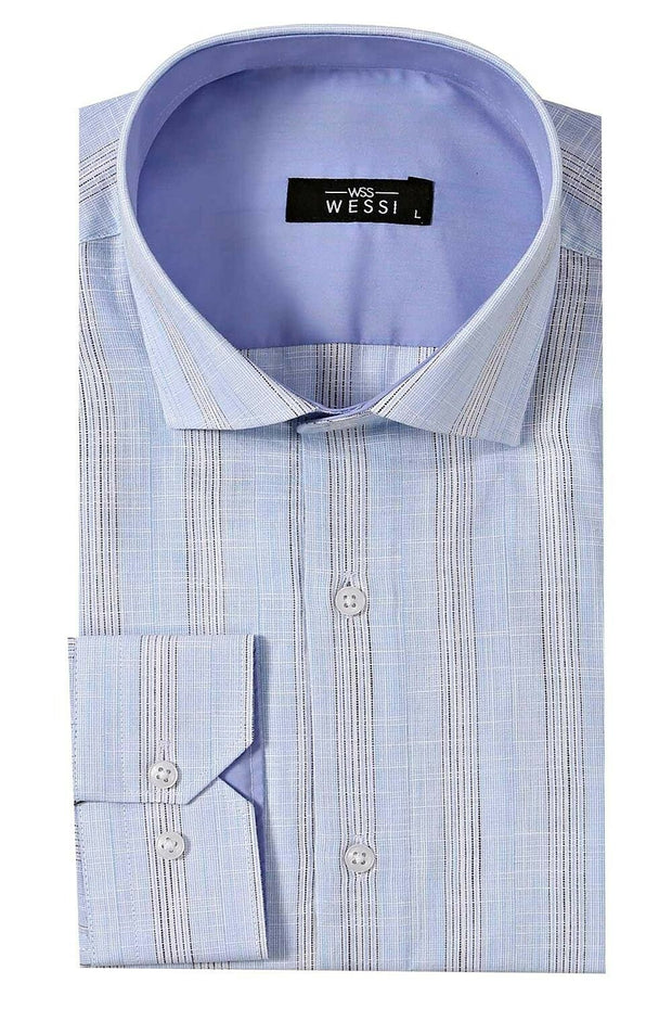 Plaid Sky Blue Shirt 3-piece-suit, Casual, Checked, Cuff, Daily, Italian, L, Long Sleeve, M, Modern Fit, Office, Patterned, Plaid, Plaid Shirt, S, Shirt, Slim Fit, Sport, XL, XXL ShirtPlaid S