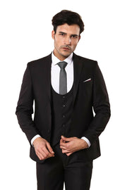 Plain Vested Dark Brown Men's Suit | Wessi 3-piece-suit, 40, 42, mens-suit, mens-suit_obsolete, Modern Fit, Notch, Slim Fit, Slim Fit Suit, Suit SuitSlim Fit Suit - wessi