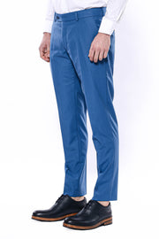 Plain Blue Trousers 28, 3-piece-suit, 30, 32, 34, 36, 38, 40, Basic, Essentials, Modern Fit, Office, Plain, Slim Fit, Trouser, Trousers TrouserTrousers - wessi