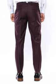 Plain Burgundy Trousers 28, 3-piece-suit, 32, 34, 36, 38, 40, Basic, Essentials, Modern Fit, Office, Plain, Slim Fit, Trouser, Trousers TrouserTrousers - wessi