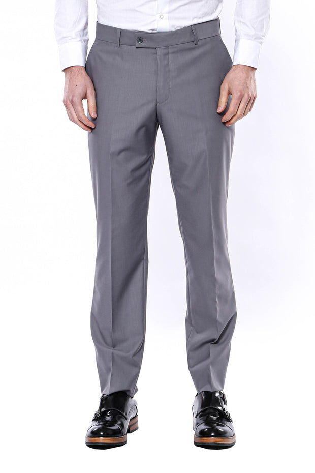 Plain Grey Trousers 28, 3-piece-suit, 30, 32, 34, 36, 38, 40, Basic, Essentials, Modern Fit, Office, Plain, Slim Fit, Trouser, Trousers TrouserTrousers - wessi