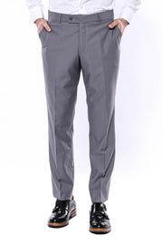 Plain Grey Trousers 28, 3-piece-suit, 30, 32, 34, 36, 38, 40, Basic, Essentials, Modern Fit, Office, Plain, Slim Fit, Trouser, Trousers TrouserTrousers - wessi