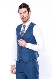 Plain Navy Vest | Wessi 3-piece-suit, 34, 36, 38, 42, 44, 46, 48, blue, Modern Fit, Navy, Navy Blue, Slim Fit, Vest Vest - wessi