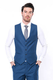 Plain Navy Vest | Wessi 3-piece-suit, 34, 36, 38, 42, 44, 46, 48, blue, Modern Fit, Navy, Navy Blue, Slim Fit, Vest Vest - wessi