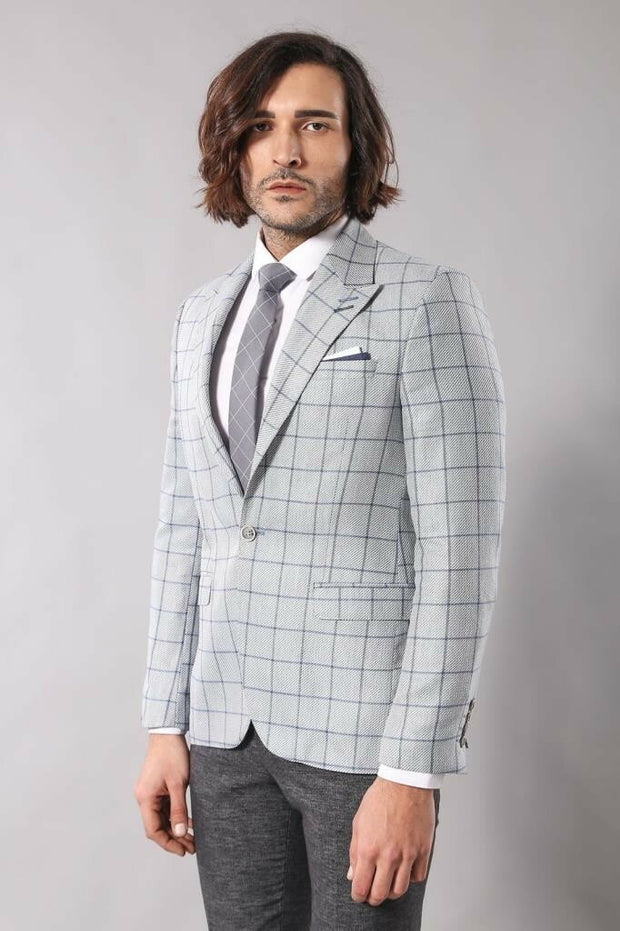 Single Button Pointed Collar Blazer $50 - $100, 36, 40, 42, 46, 6 Drop, Casual, Classic Blazer, Daily, Italian, Men's Blazers, Peak, Sport OutletBlazer - wessi