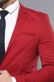 Red Slim Fit Blazer | Wessi 3-piece-suit, 42, 6 Drop, Basic, Essentials, Italian Suit, Men's Blazers, Modern Fit, Notch, Notch Lapel, Plain, red, Slim Fit, Slim Fit Blazers, Slim Fit Suit, Sl