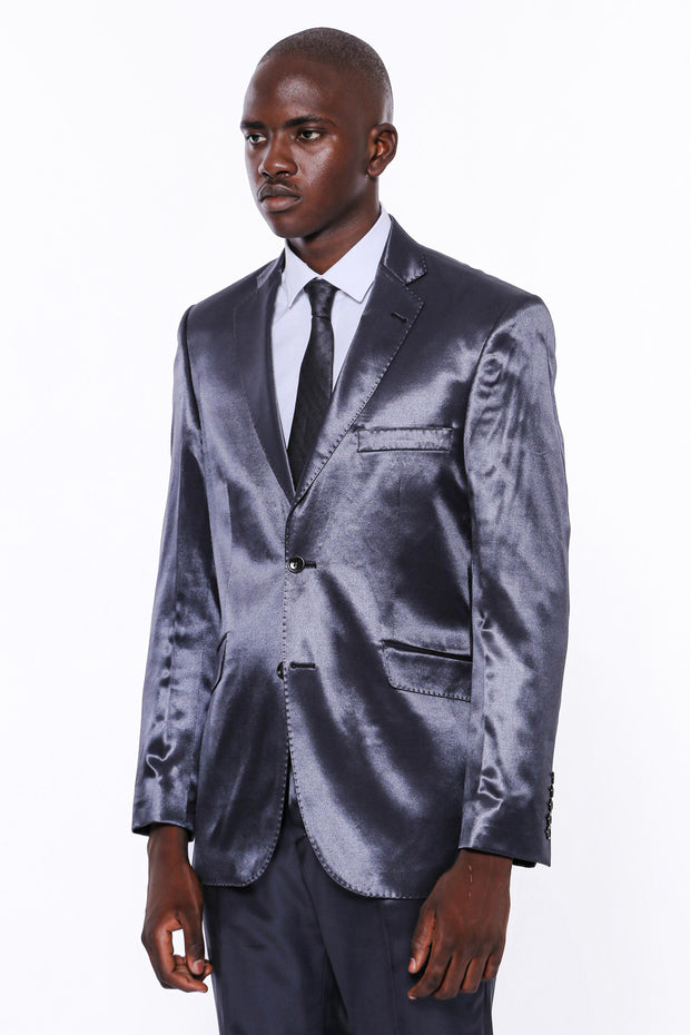 Metallic hot sale blue tuxedo