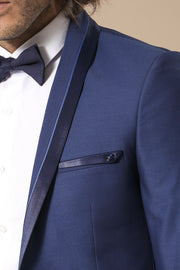 Shawl Lapel Navy Tuxedo Suit | Wessi $50 - $100, 3-piece-suit, 34, 38, 40, 6 Drop, Blue, Italian, Italian Suit, Modern Fit, Navy, Navy Blue, Navy Blue Suit, Party, Plain, Shawl, Slim Fit, Sli