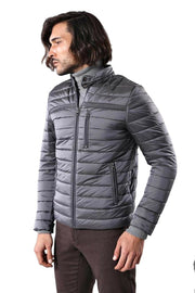 Shiney Grey Down Jacket 3-piece-suit, 34, 36, 38, 40, 42, 44, Jackets, Modern Fit, Outwear, Puffer Coats, Slim Fit, Zippered OutwearJacketsPuffer Coats - wessi