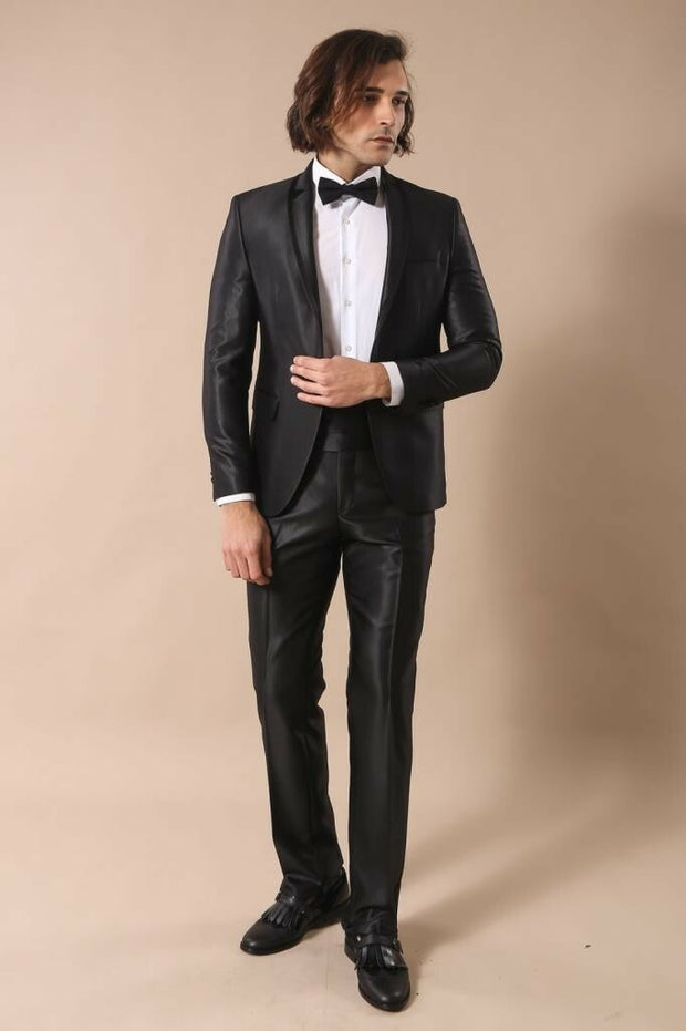 Slim Fit Lapel Detailed Tuxedo | Wessi 3-piece-suit, 34, 36, 38, Modern Fit, Party, Slim Fit, Slim Fit Suit, Suit, Wedding OutletSuit - wessi