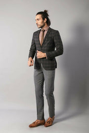 Slimfit Plaid Wool Blazer | Wessi $50 - $100, 3-piece-suit, 34, 4 Drop, Casual, Checked, Daily, Italian, Men's Blazers, Modern Fit, Office, Plaid, Regular, Slim Fit, Slim Fit Blazers OutletBl