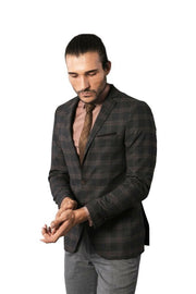 Slimfit Plaid Wool Blazer | Wessi $50 - $100, 3-piece-suit, 34, 4 Drop, Casual, Checked, Daily, Italian, Men's Blazers, Modern Fit, Office, Plaid, Regular, Slim Fit, Slim Fit Blazers OutletBl