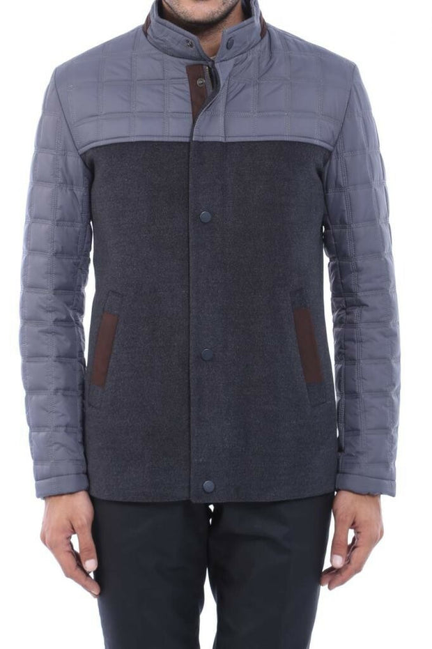 Smoked Cache Quilted Coat 3-piece-suit, 36, 40, 42, 46, Coat, Kaban, Outwear, Quilted, Zippered OutletCoat - wessi