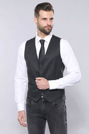 Smoked Plain Blazer Vest Set | Wessi 3-piece-suit, 36, 38, 40, 42, 44, 46, 48, Men's Blazers, Modern Fit, Peak, Peak Lapel, Slim Fit, Slim Fit Blazers Men's BlazersSlim Fit Blazers - wessi