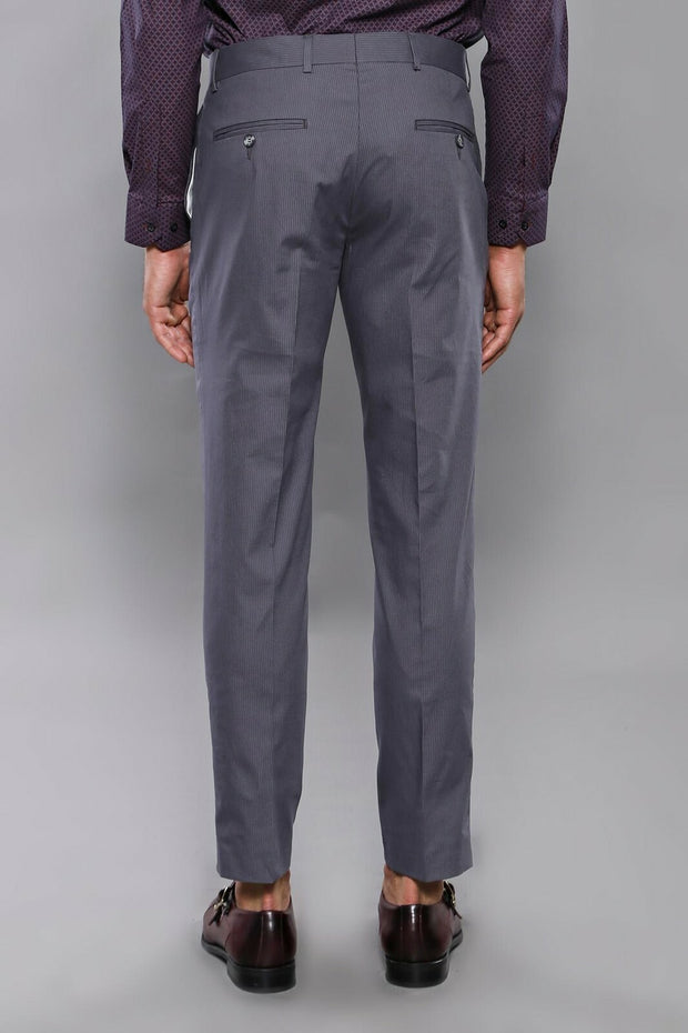 Striped Dark Grey Trousers | Wessi 28, 3-piece-suit, 30, 32, 34, 38, 40, Casual, Daily, Modern Fit, Slim Fit, Striped, Trouser, Trousers TrouserTrousers - wessi