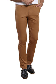 Tawny Cotton Pants 3-piece-suit, 30, 34, Brown, Casual, Daily, Modern Fit, Patterned, Slim Fit, Slim Fit Trousers, Sport, tan, Trouser OutletTrousers - wessi