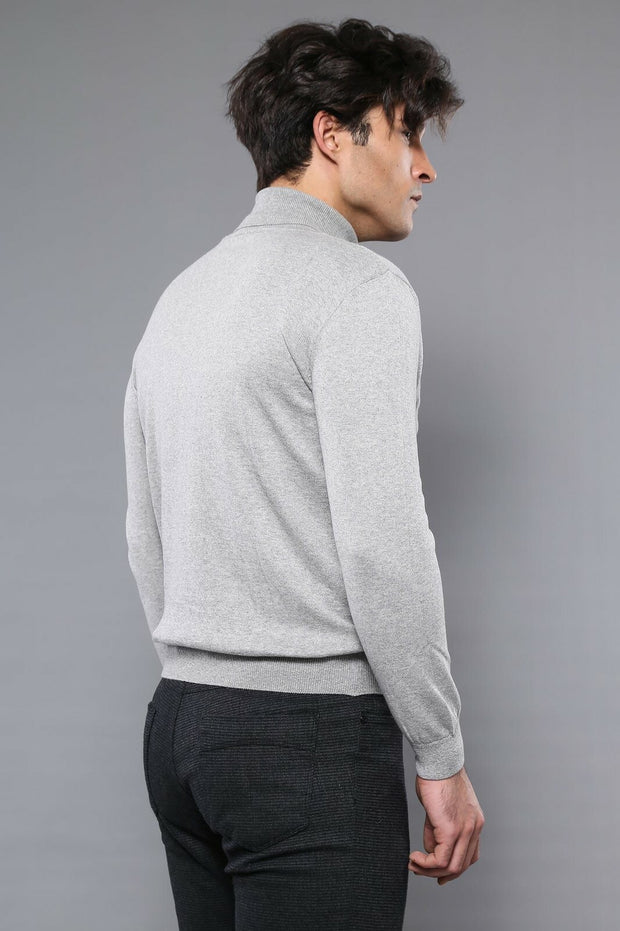 Turtleneck Grey Sweater | Wessi 3-piece-suit, Basic, Daily, Essentials, Knit, Knitwear, Modern Fit, Plain, Slim Fit, Turtle Neck, Turtle Neck Sweater KnitwearTurtle Neck Sweater - wessi