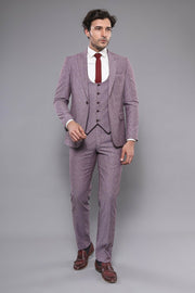 Vested Burgundy Men's Suit | Wessi 3-piece-suit, 40, 42, Modern Fit, Slim Fit, Slim Fit Suit, Suit OutletSuit - wessi