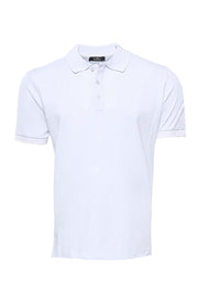 White Polo Collar T-shirt 3-piece-suit, Basic, Casual, Daily, Essentials, Knit, Modern Fit, Plain, Polo, Polo T-Shirt, Slim Fit, T-Shirt, white T-ShirtPolo T-Shirt - wessi