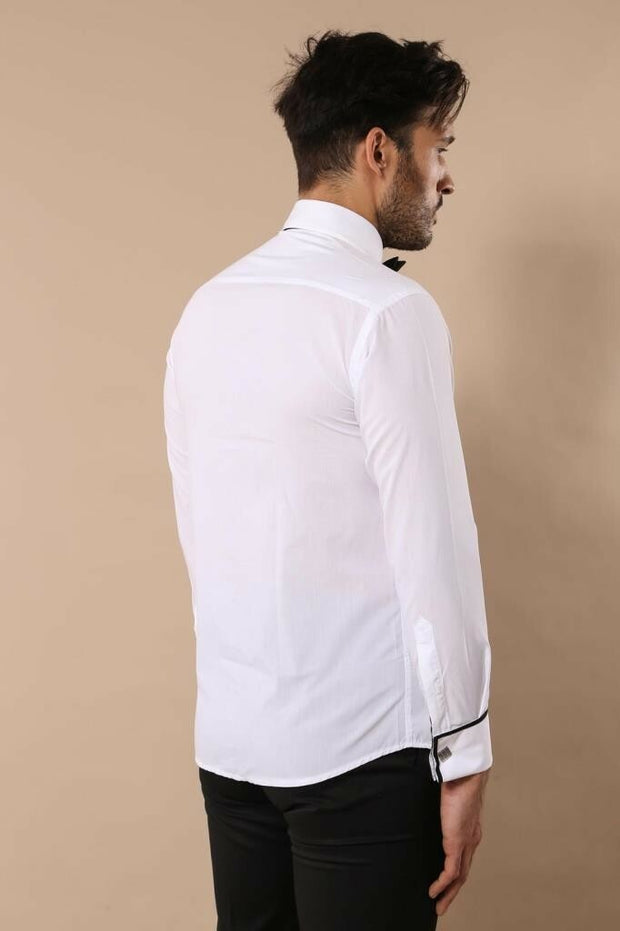 White Tuxedo Shirt | Wessi 3-piece-suit, Classic, Dress Shirt, Formal, Italian, Modern Fit, Party, Shirt, Slim Fit, Wedding, white, Wing ShirtDress Shirt - wessi