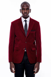 Wide Peak Lapel Velvet Burgundy Blazer 34, 36, 38, 40, 42, 44, 46, 48, 6 Drop, Basic, Burgundy, Essentials, Italian Suit, Men's Blazers, Modern Fit, Peak, Peak Lapel, Plain, Slim Fit, Slim Fi