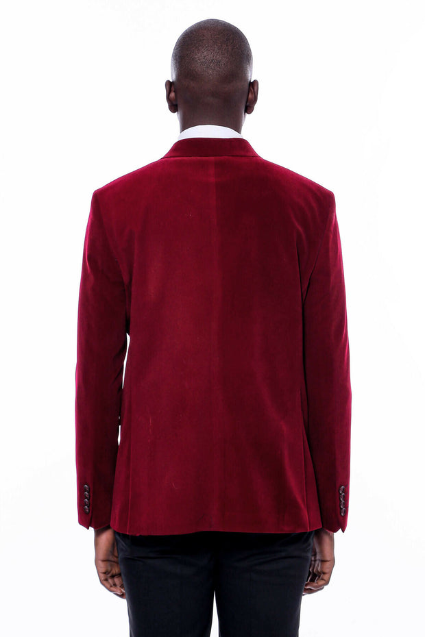 Wide Peak Lapel Velvet Burgundy Blazer 34, 36, 38, 40, 42, 44, 46, 48, 6 Drop, Basic, Burgundy, Essentials, Italian Suit, Men's Blazers, Modern Fit, Peak, Peak Lapel, Plain, Slim Fit, Slim Fi