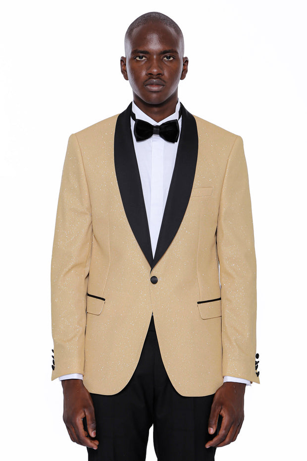 Yellow Shawl Lapel Sparkly Tuxedo Jacket 3-piece-suit, 36, 38, 40, 42, 44, 46, 48, 50, Men's Blazers, Modern Fit, Party, Shawl, Shiny, Slim Fit, Slim Fit Blazers, Wedding, yellow Men's Blazer