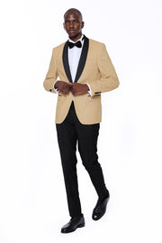 Yellow Shawl Lapel Sparkly Tuxedo Jacket 3-piece-suit, 36, 38, 40, 42, 44, 46, 48, 50, Men's Blazers, Modern Fit, Party, Shawl, Shiny, Slim Fit, Slim Fit Blazers, Wedding, yellow Men's Blazer