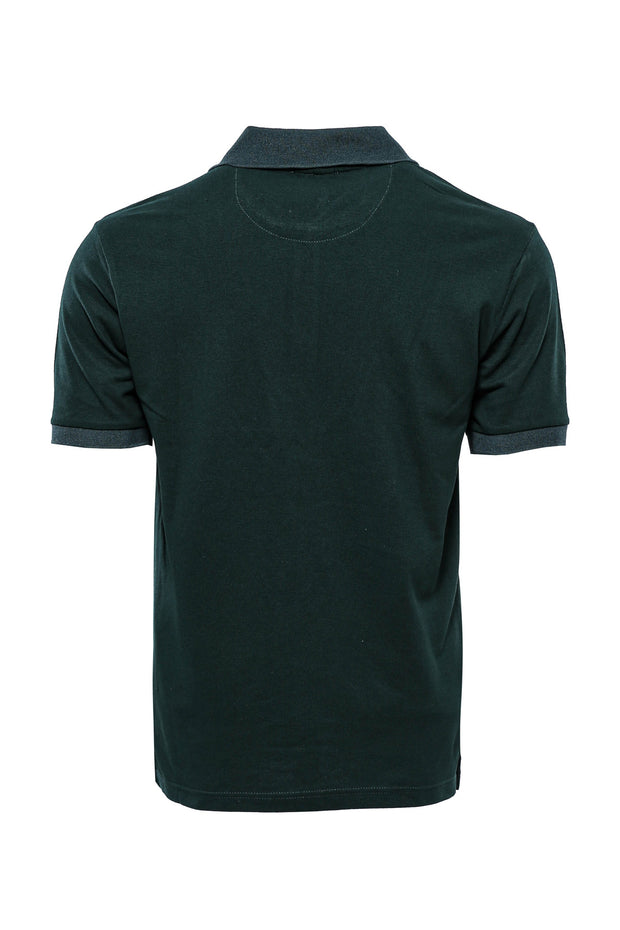 Green Oxford Polo Collar T-shirt 3-piece-suit, Basic, Casual, Daily, Essentials, Knit, Modern Fit, Oxford, Polo, Polo T-Shirt, Slim Fit, T-Shirt T-ShirtPolo T-Shirt - wessi