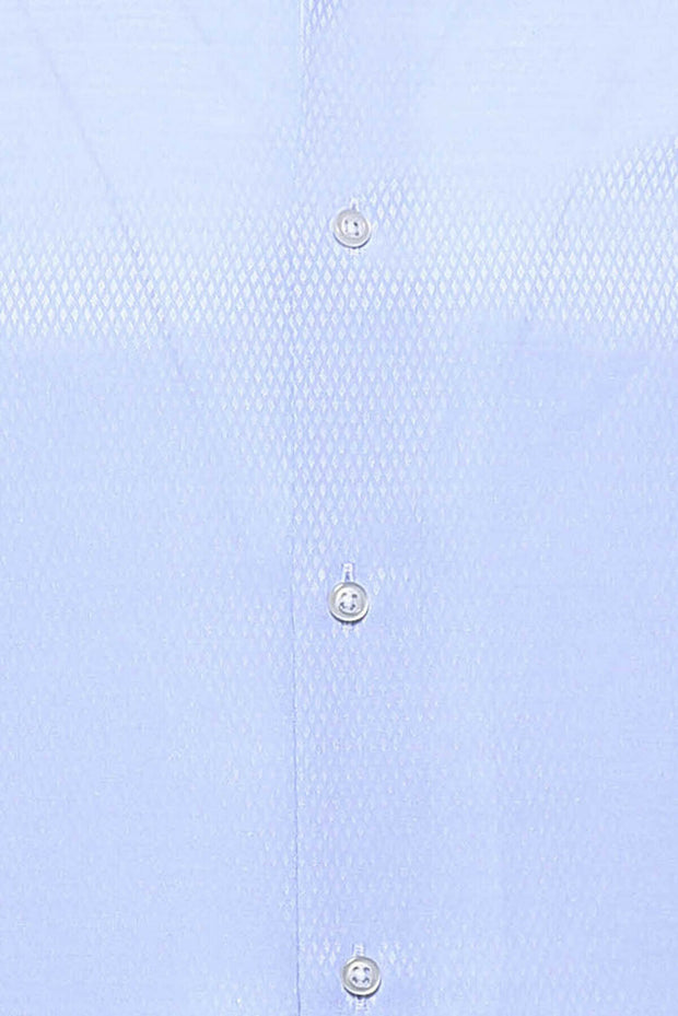 Patterned Casual Light Blue Shirt 3-piece-suit, blue, Cuff, Daily, Dot Patterned, Essentials, Italian, L, Long Sleeve, M, Modern Fit, Office, Patterned, S, Shirt, Slim Fit, Slim Fit Shirt, XL