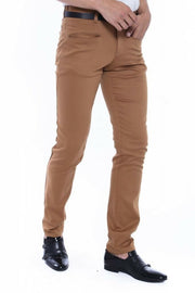 Patterned Brown Cotton Trousers 3-piece-suit, 30, 32, 34, 36, 38, 40, Brown, Casual, Daily, Modern Fit, Patterned, Slim Fit, Slim Fit Trousers, Sport, tan, Trouser OutletTrousers - wessi