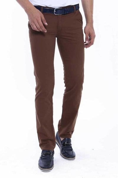 Classic Cut Brown Pants 3-piece-suit, 38, Basic, Casual, Daily, Modern Fit, Office, Plain, Slim Fit, Slim Fit Trousers, Trouser OutletTrousers - wessi