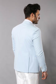 Sky Blue Groom Suit $50 - $100, 3-piece-suit, 34, 40, 6 Drop, Italian, Italian Suit, Modern Fit, Notch, Notch Lapel, Party, Plain, Slim Fit, Slim Fit Suit, Suit, Tuxedo, Wedding OutletSuit - 