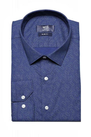 Navy Blue Floral Patterned Slim Fit Shirt 3-piece-suit, Blue, Casual, Daily, Floral, Floral Shirt, Italian, Modern Fit, Navy, navy-blue, Office, Shirt, Slim Fit ShirtFloral Shirt - wessi