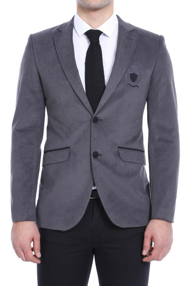 Notch Lapel Patch Pocket Grey Blazer 3-piece-suit, 38, 42, 6 Drop, Basic, Essentials, Grey, Italian Suit, Men's Blazers, Modern Fit, Notch, Notch Lapel, Plain, Slim Fit, Slim Fit Blazers, Sli