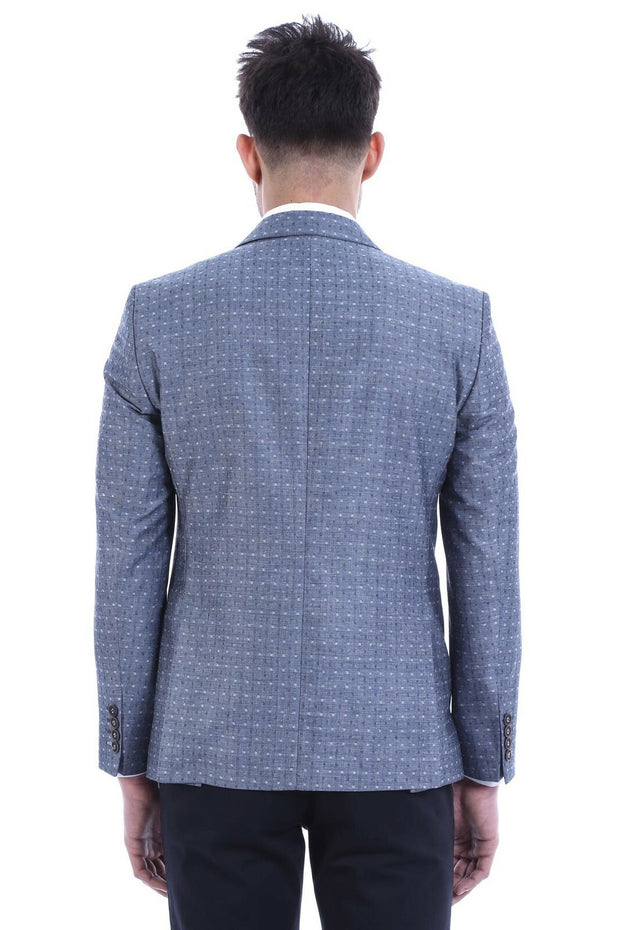 Patterned Linen Jacket | Wessi 3-piece-suit, 34, 36, 38, 40, 46, Dot Patterned, Men's Blazers, Modern Fit, Peak, Peak Lapel, Slim Fit, Slim Fit Blazers OutletBlazer - wessi