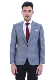 Patterned Linen Jacket | Wessi 3-piece-suit, 34, 36, 38, 40, 46, Dot Patterned, Men's Blazers, Modern Fit, Peak, Peak Lapel, Slim Fit, Slim Fit Blazers OutletBlazer - wessi