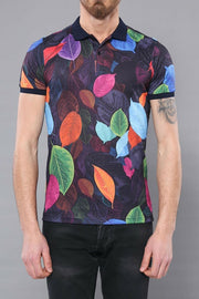 Multicolor Printed Polo T-Shirt 3-piece-suit, Daily, Floral, Knit, Modern Fit, Polo, Polo T-Shirt, Printed, purple, S, Slim Fit, T-Shirt, XL OutletT-shirt - wessi