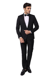 Shawl Lapel Men's Black Wedding Suit 3-piece-suit, 34, mens-suit_obsolete, Modern Fit, Slim Fit, Slim Fit Suit, Suit OutletSuit - wessi