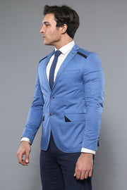 Shoulder Detailed Slim Fit Blue Jacket 3-piece-suit, 40, 42, 46, Men's Blazers, Modern Fit, Slim Fit, Slim Fit Blazers OutletBlazer - wessi