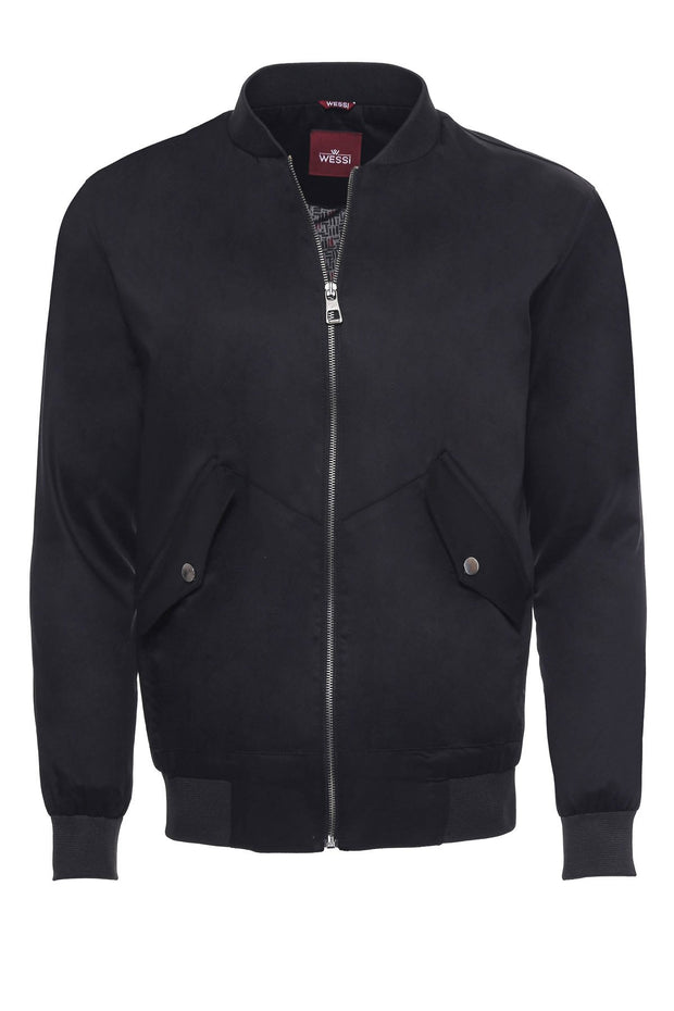 Siyah Cep DetaylÄ± SÃ¼et Bomber Mont Bomber Jacket, Outwear, Wessi OutwearBomber Jacket - wessi