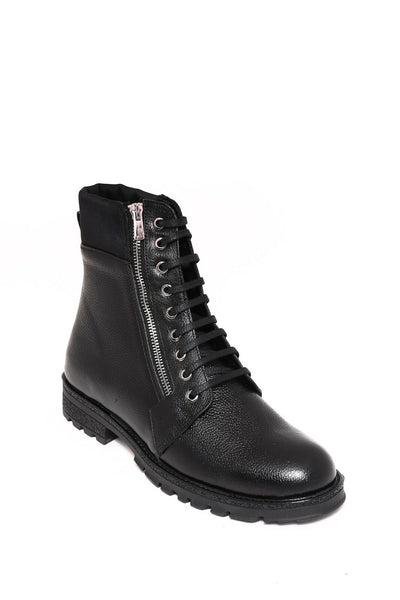 Black Leather Men's Boot