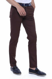 Slim Fit Brown Pants 3-piece-suit, 30, 36, Basic, Brown, Casual, Daily, Modern Fit, Office, Plain, Slim Fit, Slim Fit Trousers, Trouser TrouserSlim Fit Trousers - wessi