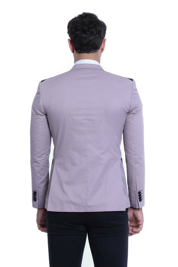 Single Button Shoulder Stitch Gray Cotton Blazer 34, 36, 38, 40, 42, 44, Grey, Men's Blazers, Modern Fit, Slim Fit, Summer Blazer OutletBlazer - wessi