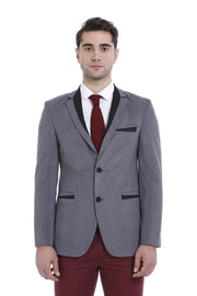 Two Buttons Grey Velvet Jacket | Wessi 3-piece-suit, 44, 6 Drop, Basic, Essentials, Italian Suit, Men's Blazers, Modern Fit, Peak, Peak Lapel, Plain, Slim Fit, Slim Fit Blazers, Slim Fit Suit