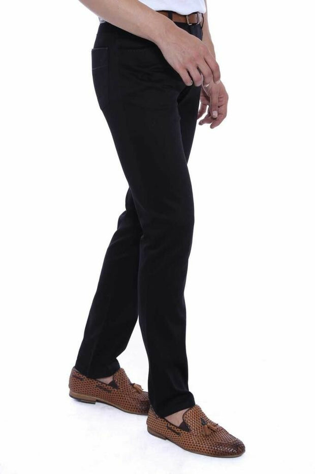 Cotton Summer Black Pants 3-piece-suit, 34, 36, 38, Basic, Black, Black Trousers, Casual, Daily, Essentials, Modern Fit, Office, Plain, Slim Fit, Trouser TrouserBlack Trousers - wessi